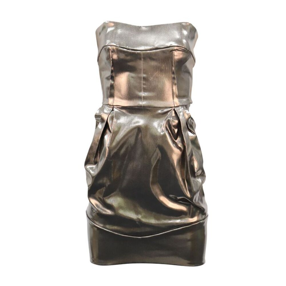 Dolce and Gabbana Bustier Dress in Silver Dress